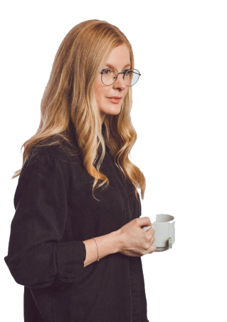 Woman holding cup of coffee